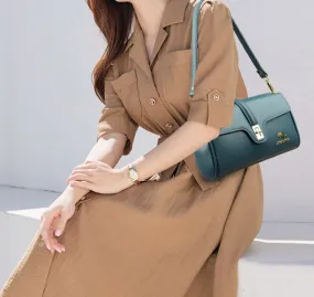 Genuine leather bag for women new style middle-aged mother's bag soft leather shoulder crossbody large capacity versatile women's bag