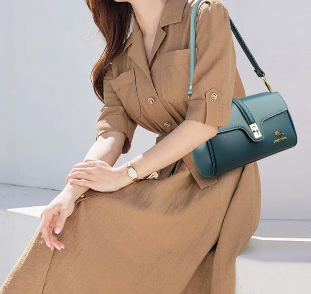 Genuine leather bag for women new style middle-aged mother's bag soft leather shoulder crossbody large capacity versatile women's bag