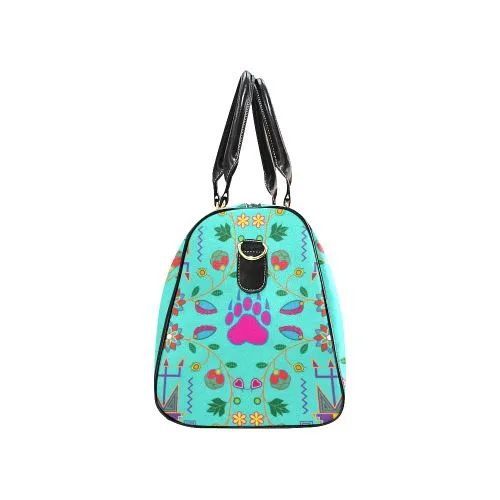 Geometric Floral Fall-Sky Waterproof Travel Bag