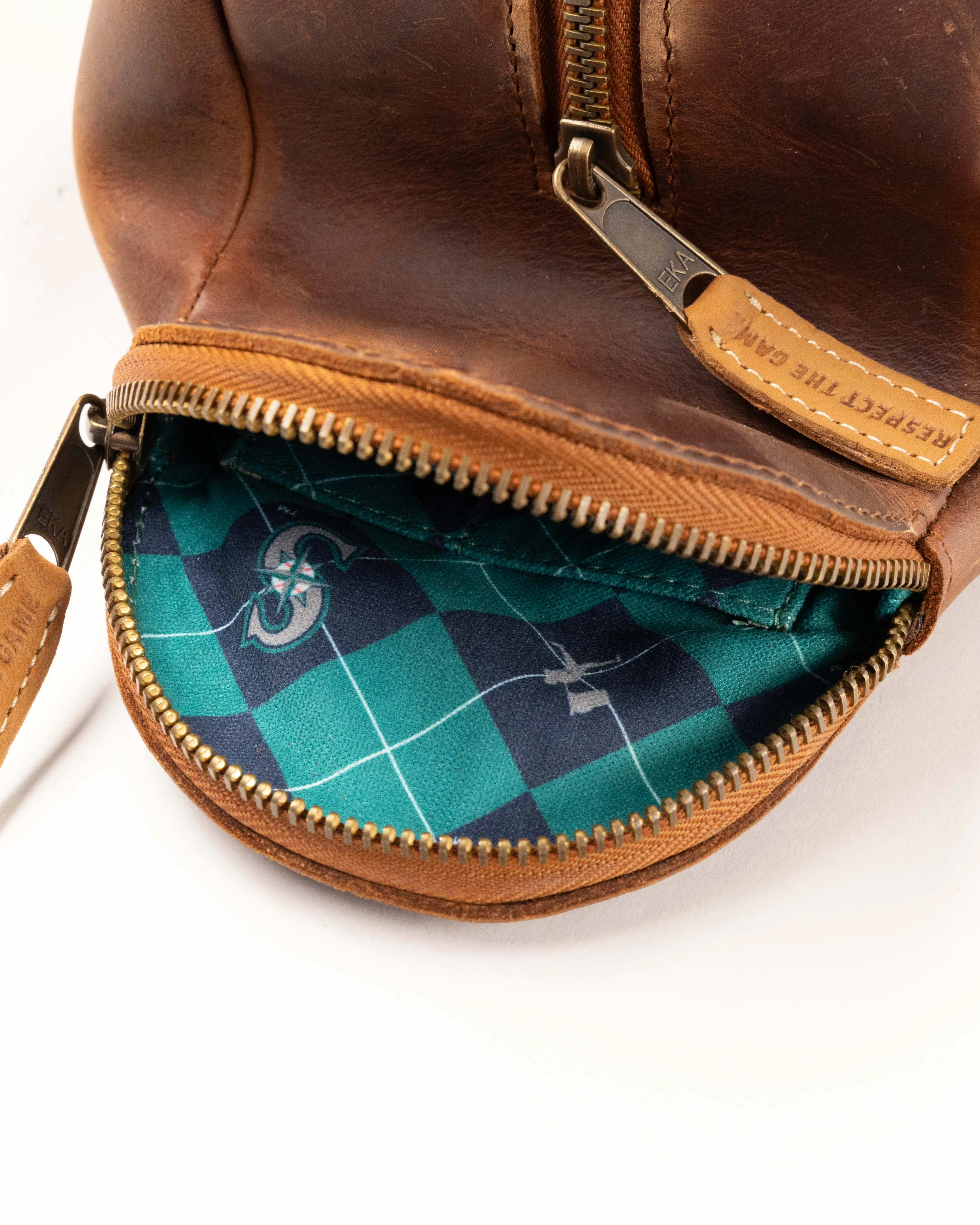 Glove Leather Toiletry Bat Bag - Seattle Mariners