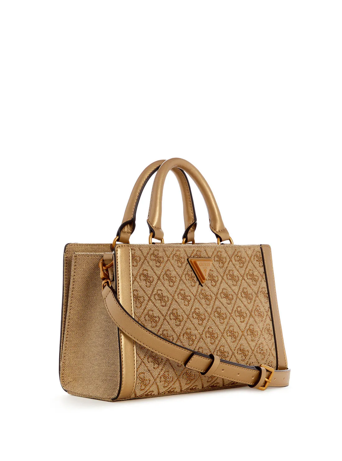 Gold Logo Small Satchel Bag