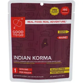 Good to-Go Dehydrated Indian Korma - Single Serving Pouch