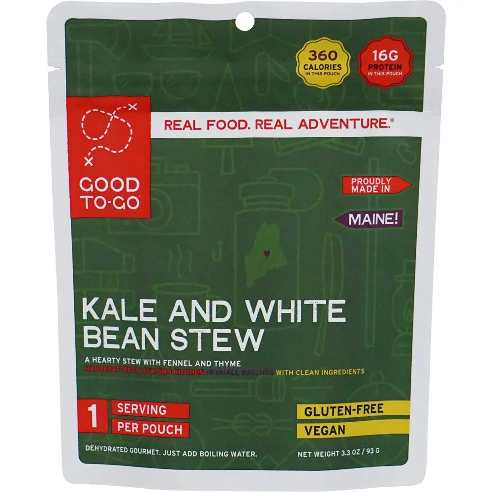 Good to-Go Dehydrated Kale and White Bean Stew - Single Serving Pouch