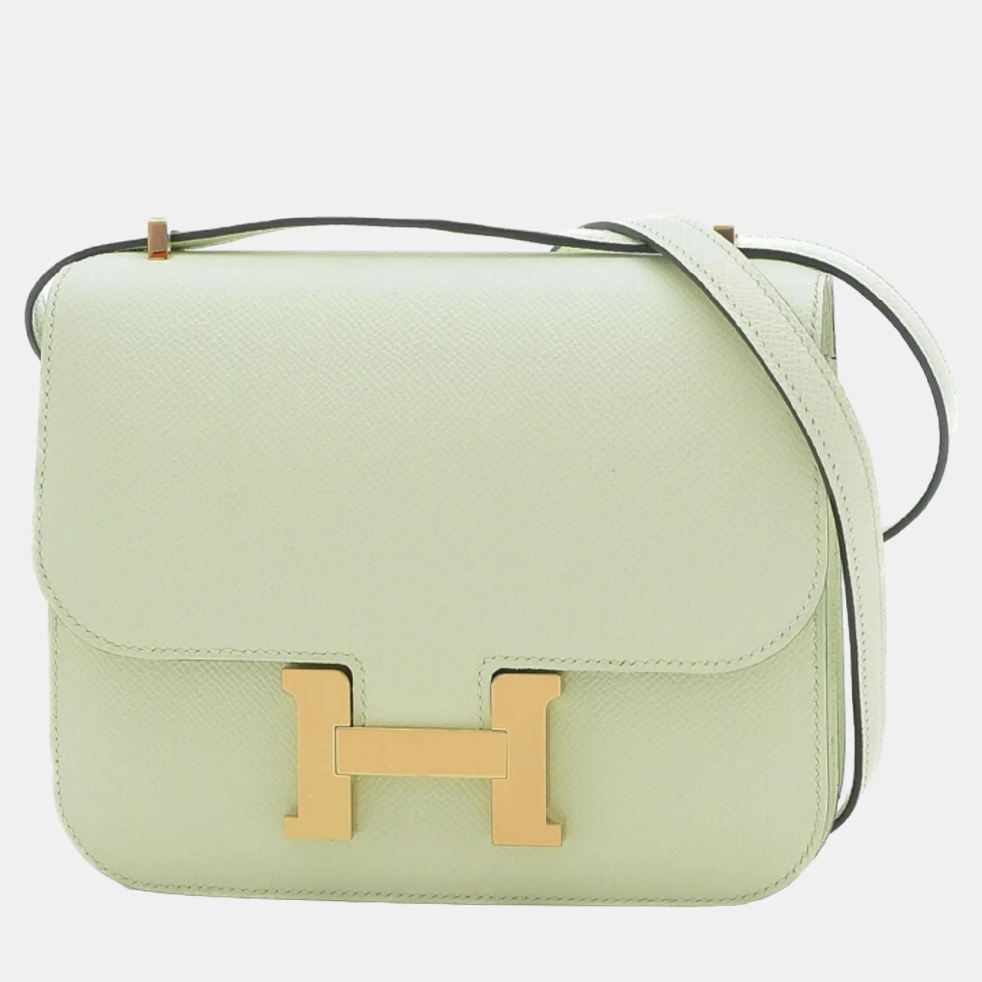 Green Epsom Leather Constance 18 Shoulder Bag