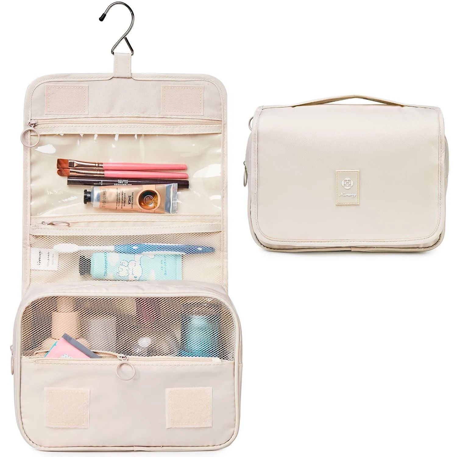 Hanging Travel Toiletry Make up Organizer Bag Pure Color