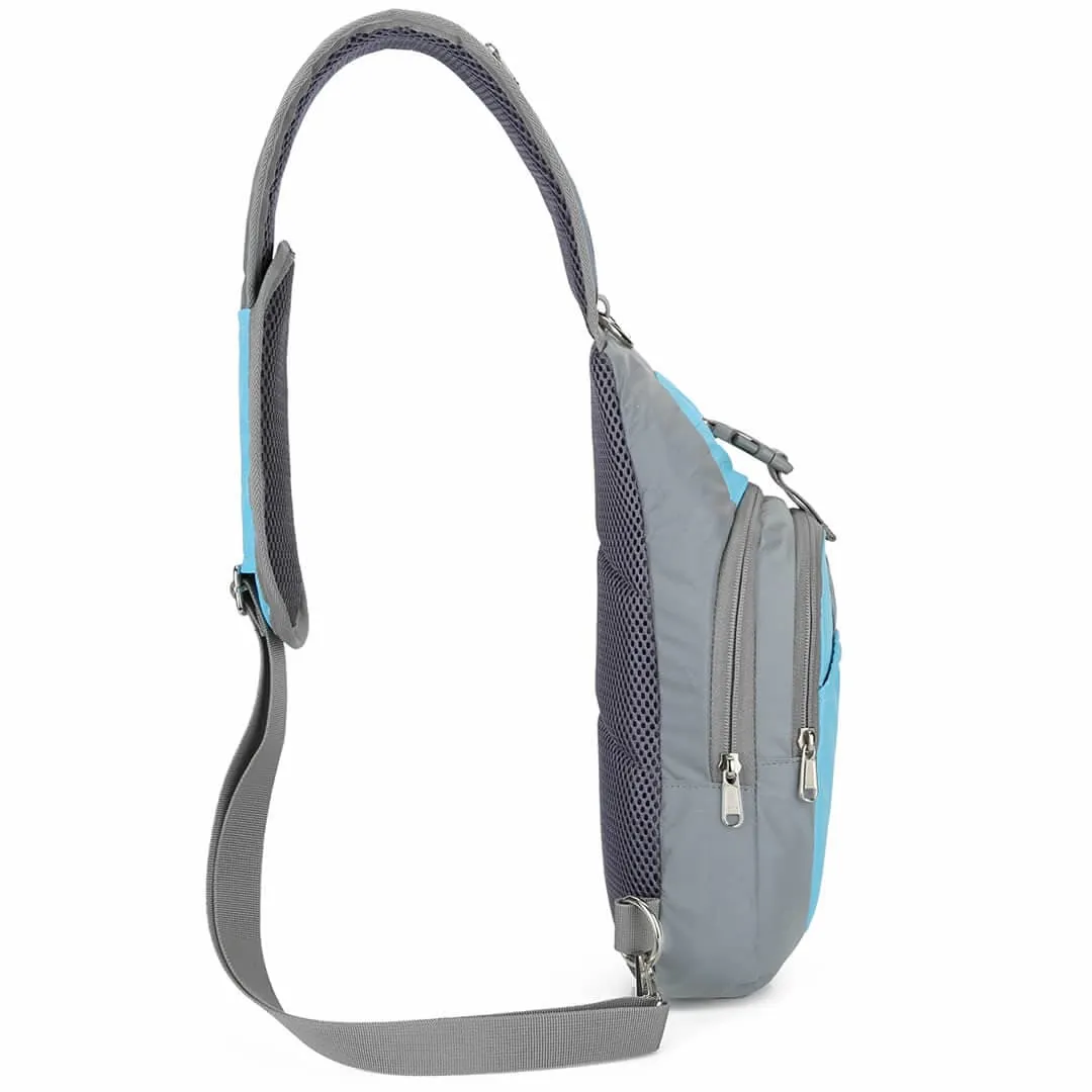 High Visibility Reflective Blue Sling bag, Crossbody Bag,  Shoulder Backpack Riderbag Unisex