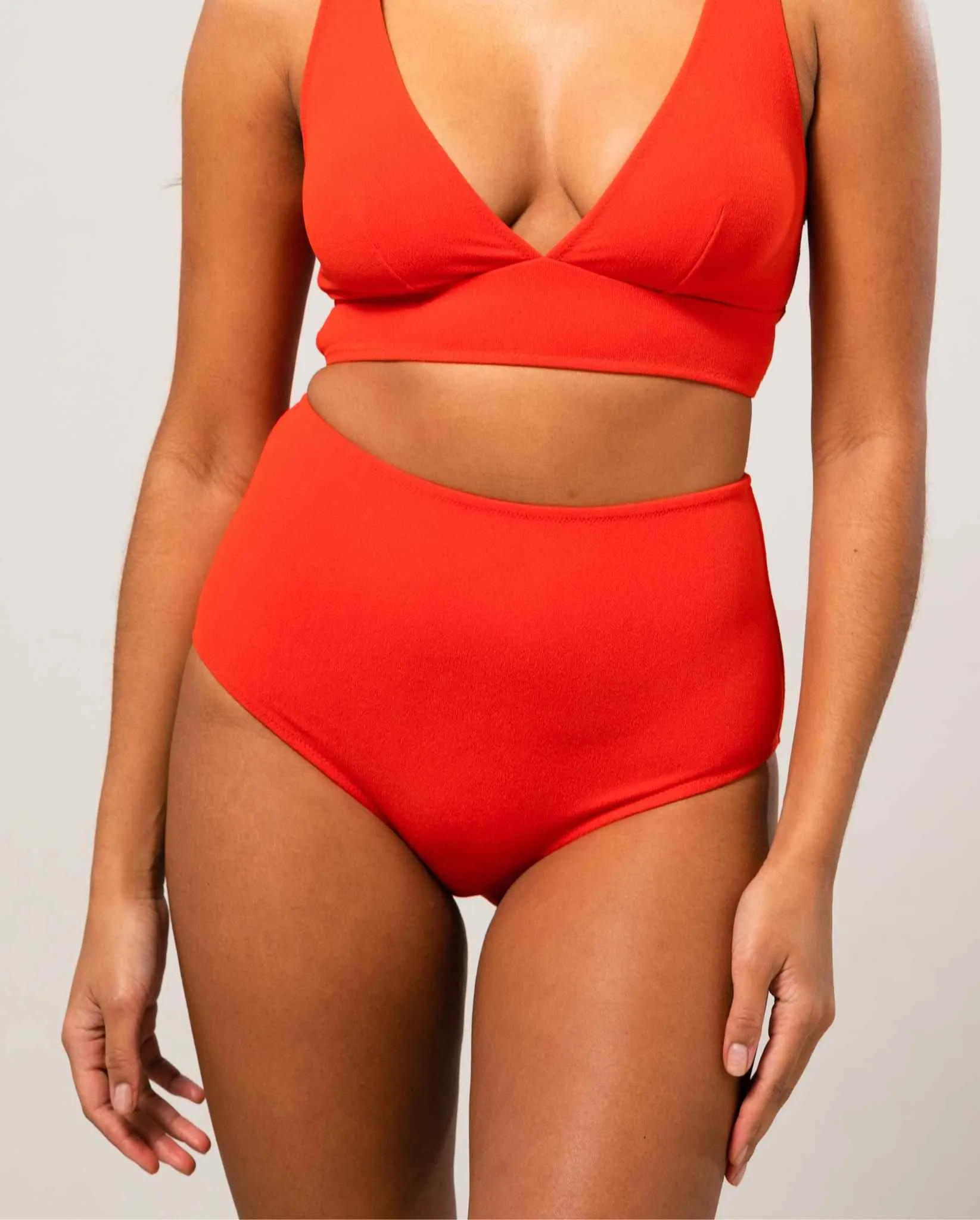 Highwaist Bikini Briefs Papaya