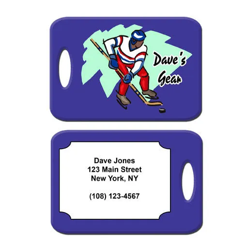 Hockey Player Bag Tag