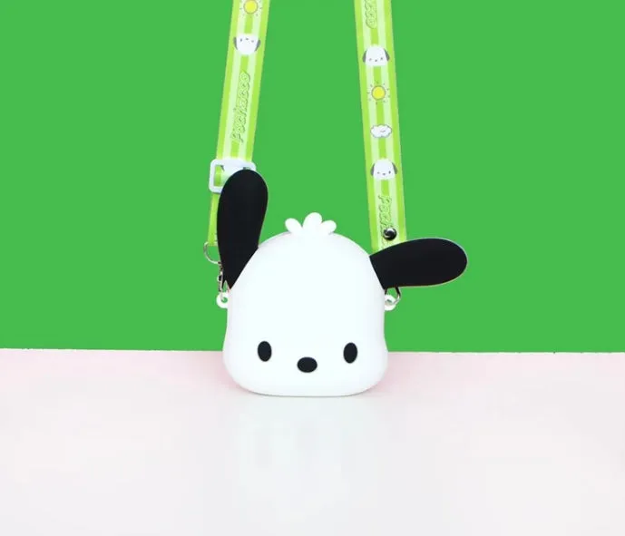 Japan Sanrio Silicone Big Head Shoulder Bag | Pochacco - Bag Birthday Girlfriend Children Gift