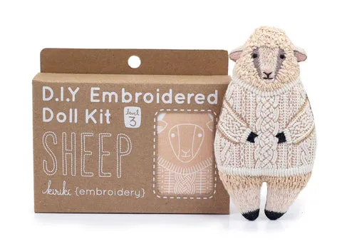 Kiriki Embroidered Doll Kit - Sheep