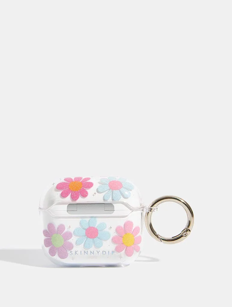 Large Glitter Floral AirPods Case