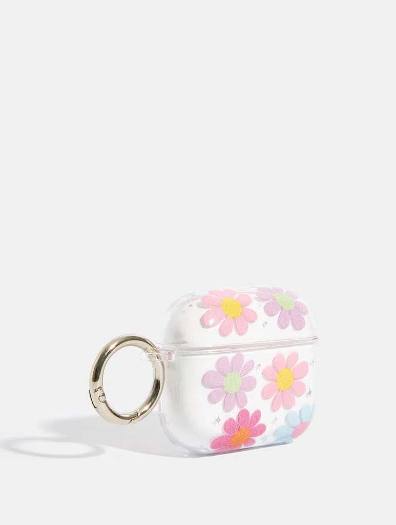 Large Glitter Floral AirPods Case