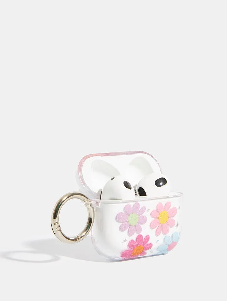 Large Glitter Floral AirPods Case