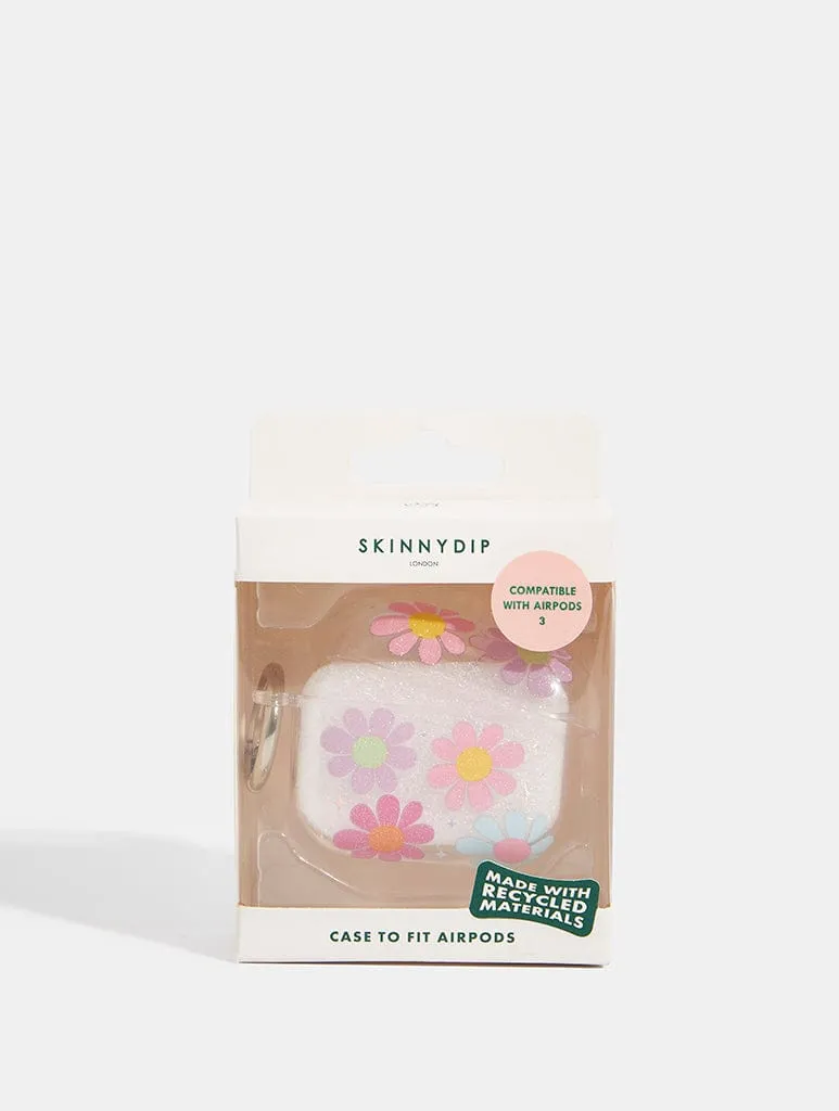 Large Glitter Floral AirPods Case