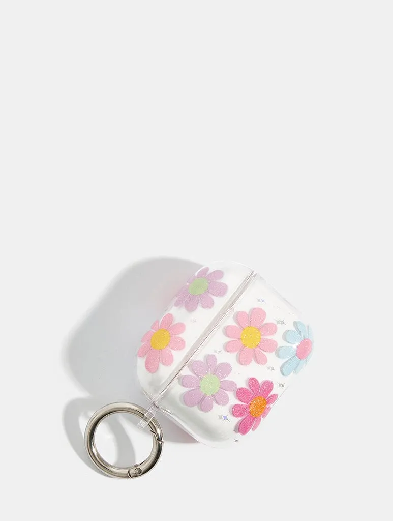 Large Glitter Floral AirPods Case