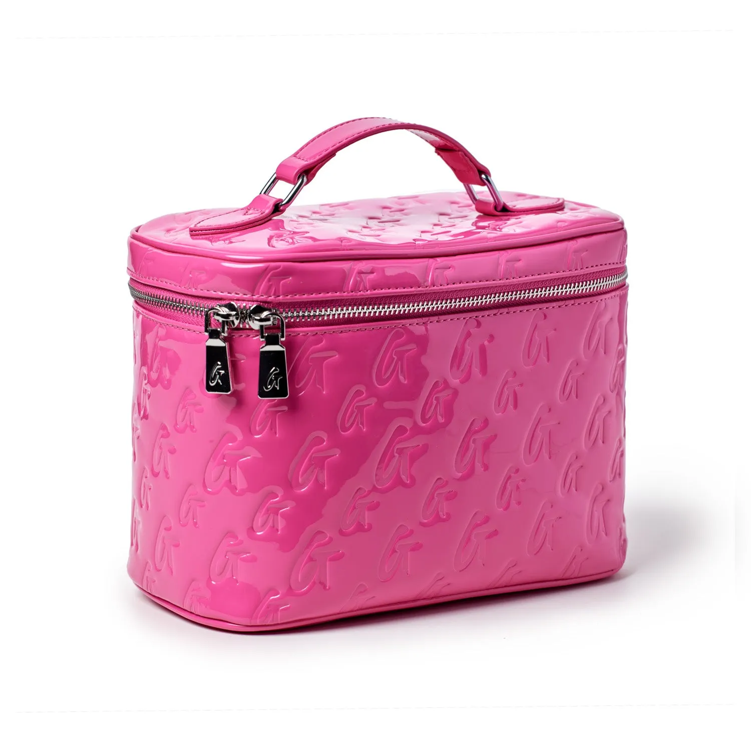 LARGE MONOGRAM TOILETRY BAG - MIRROR HOT PINK