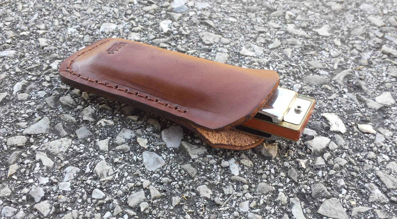 Leather Harmonica Pocket Holder