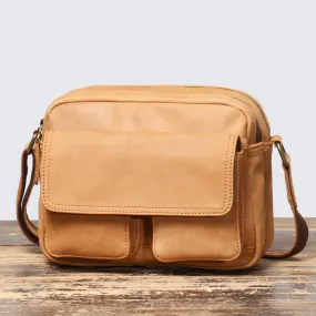 Leather Messenger Bag Mens Casual Shoulder Bag