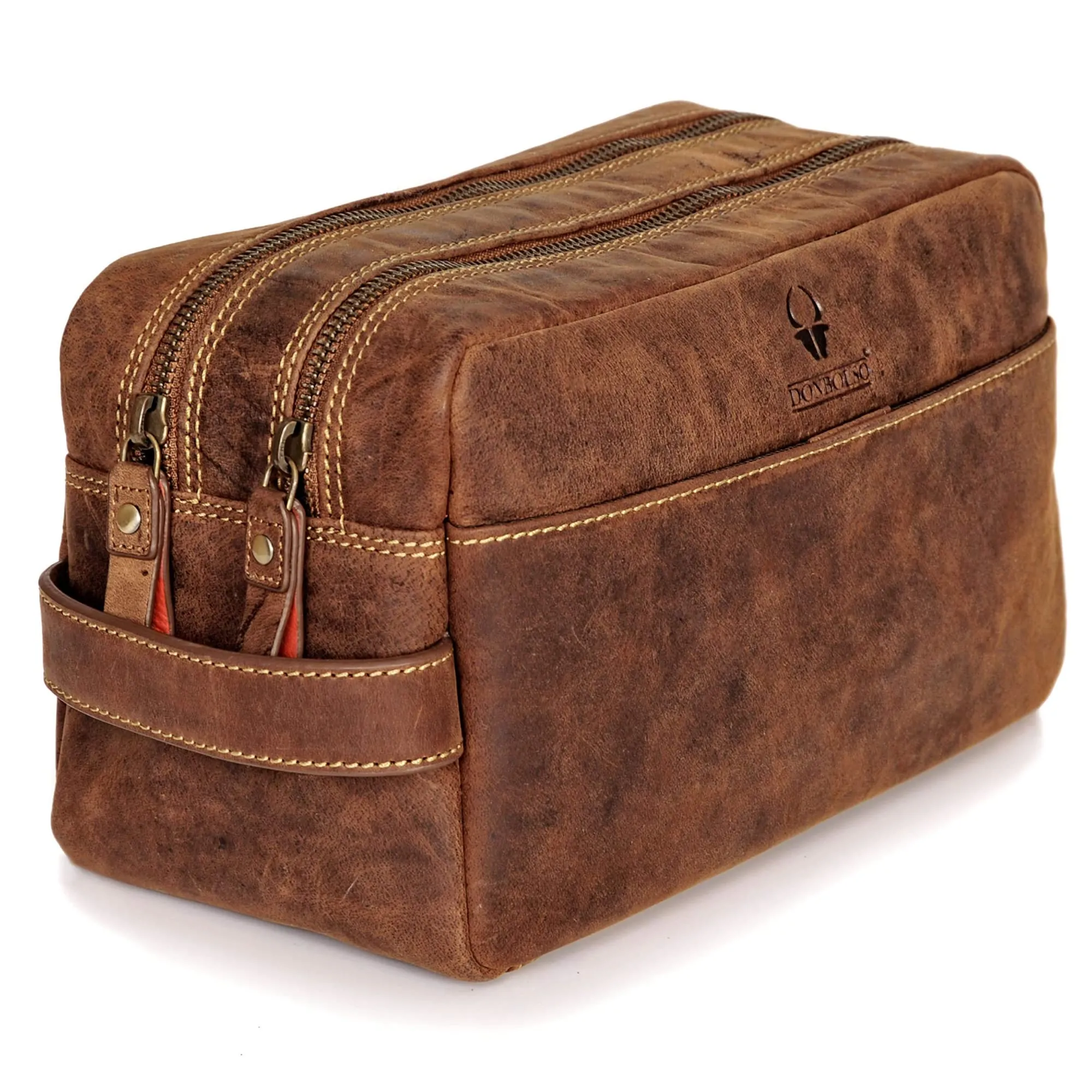 Leather Toiletry Bag Stockholm I Genuine Leather Wash Bag For Men And Women