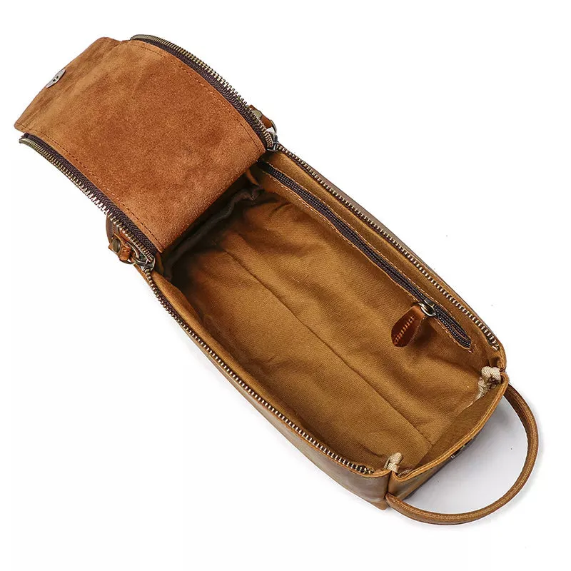 Leather Travel Toiletry Bag