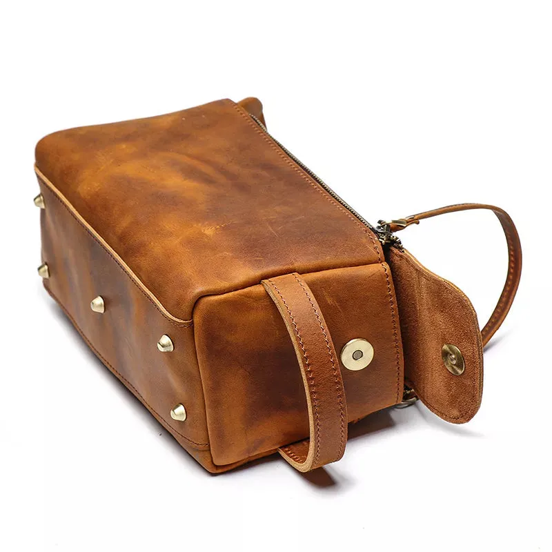 Leather Travel Toiletry Bag