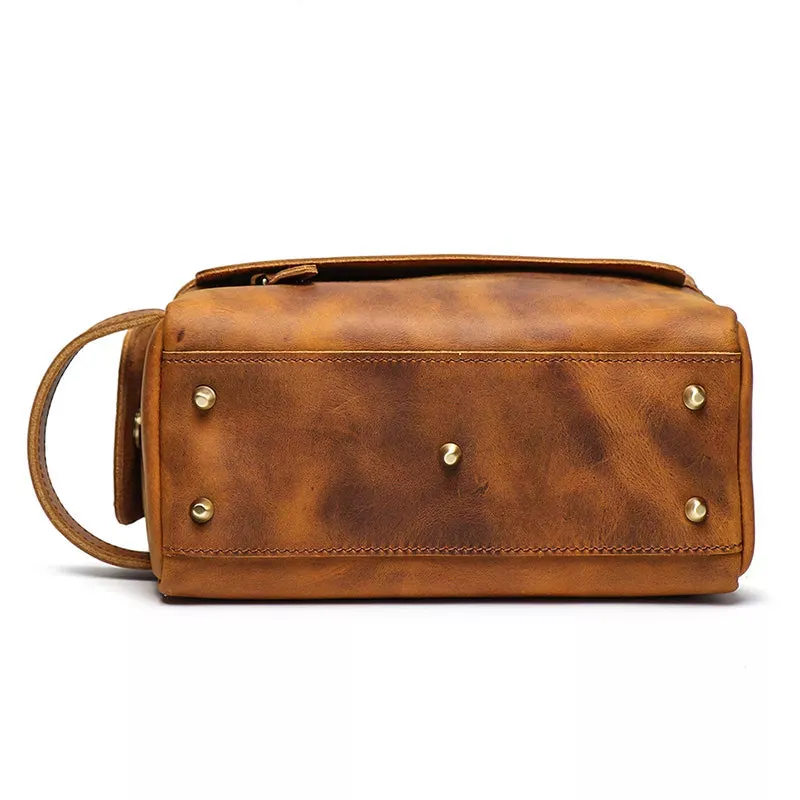 Leather Travel Toiletry Bag