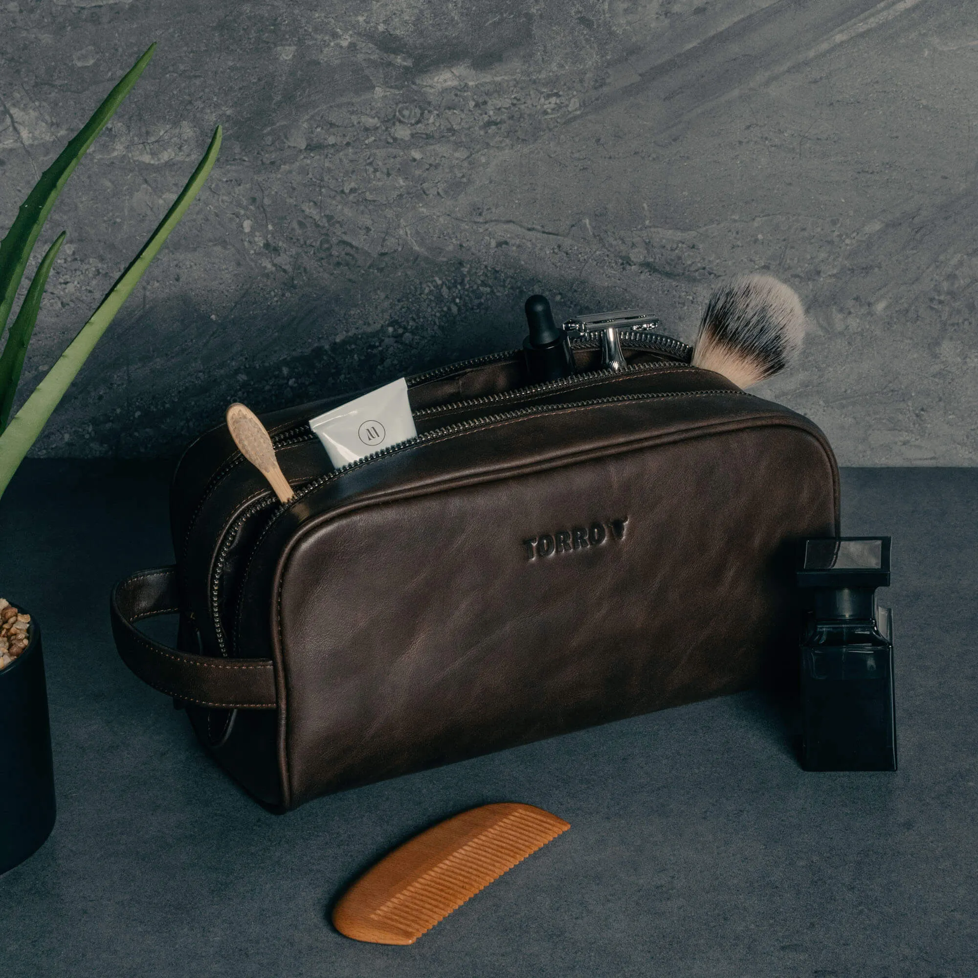 Leather Wash Bag