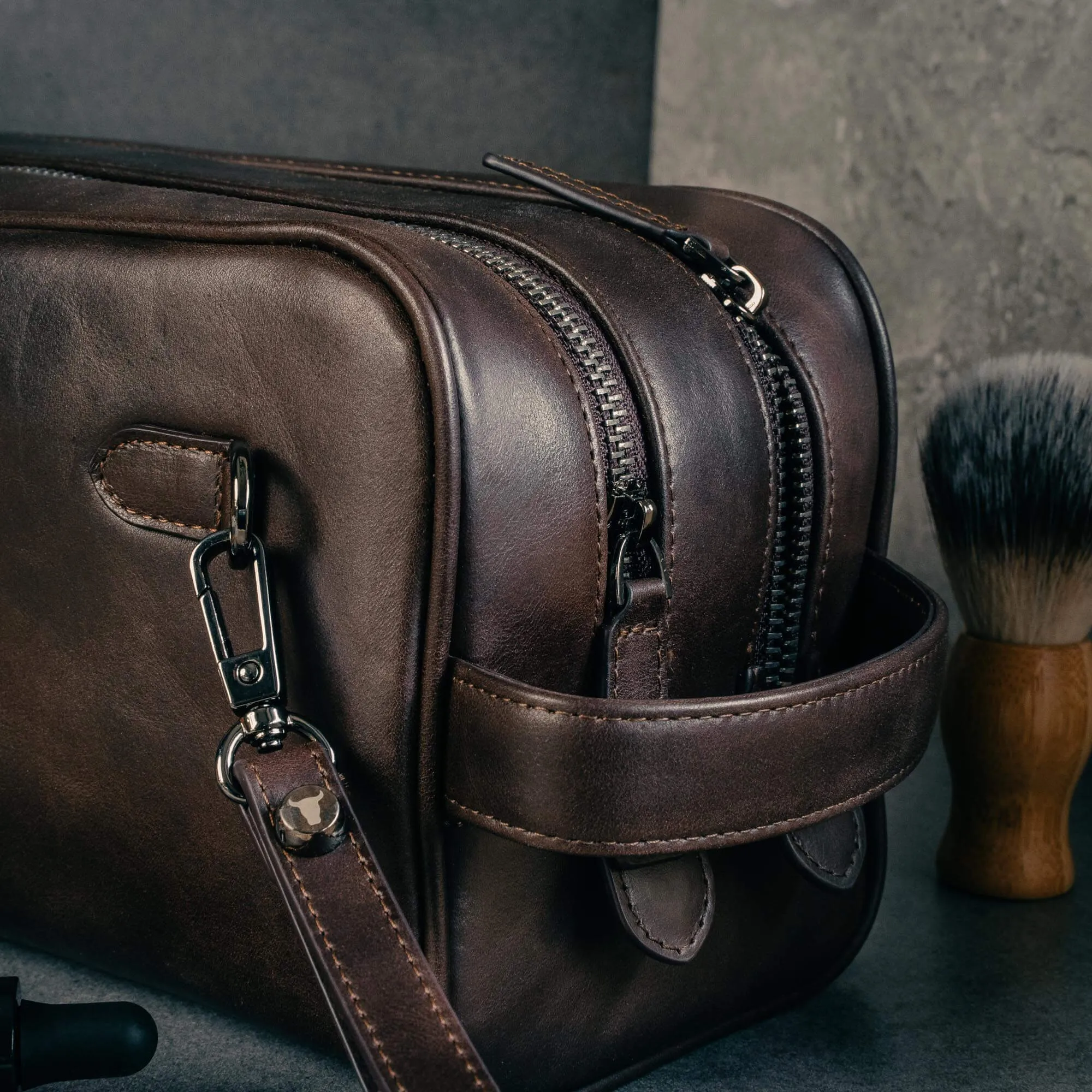 Leather Wash Bag