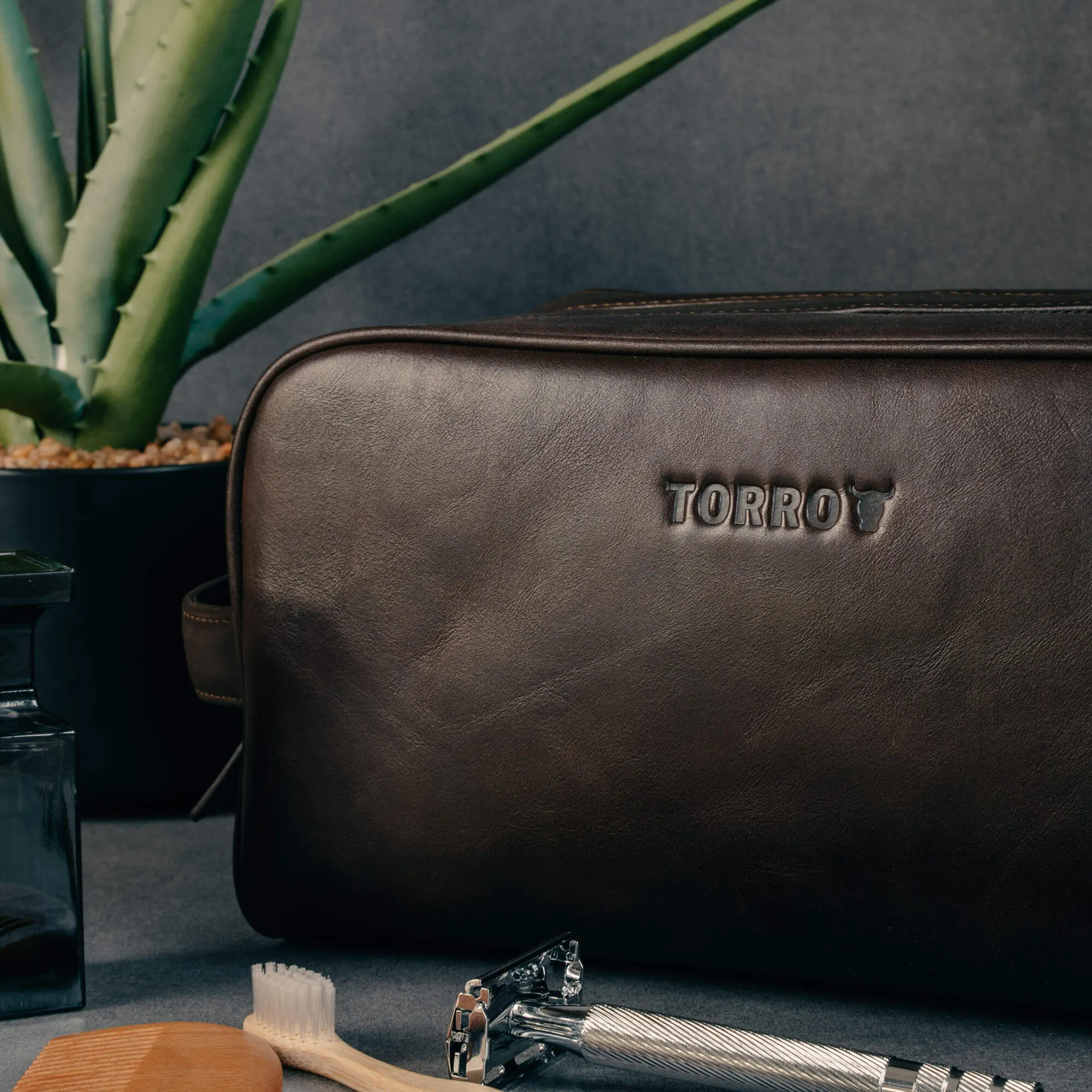 Leather Wash Bag