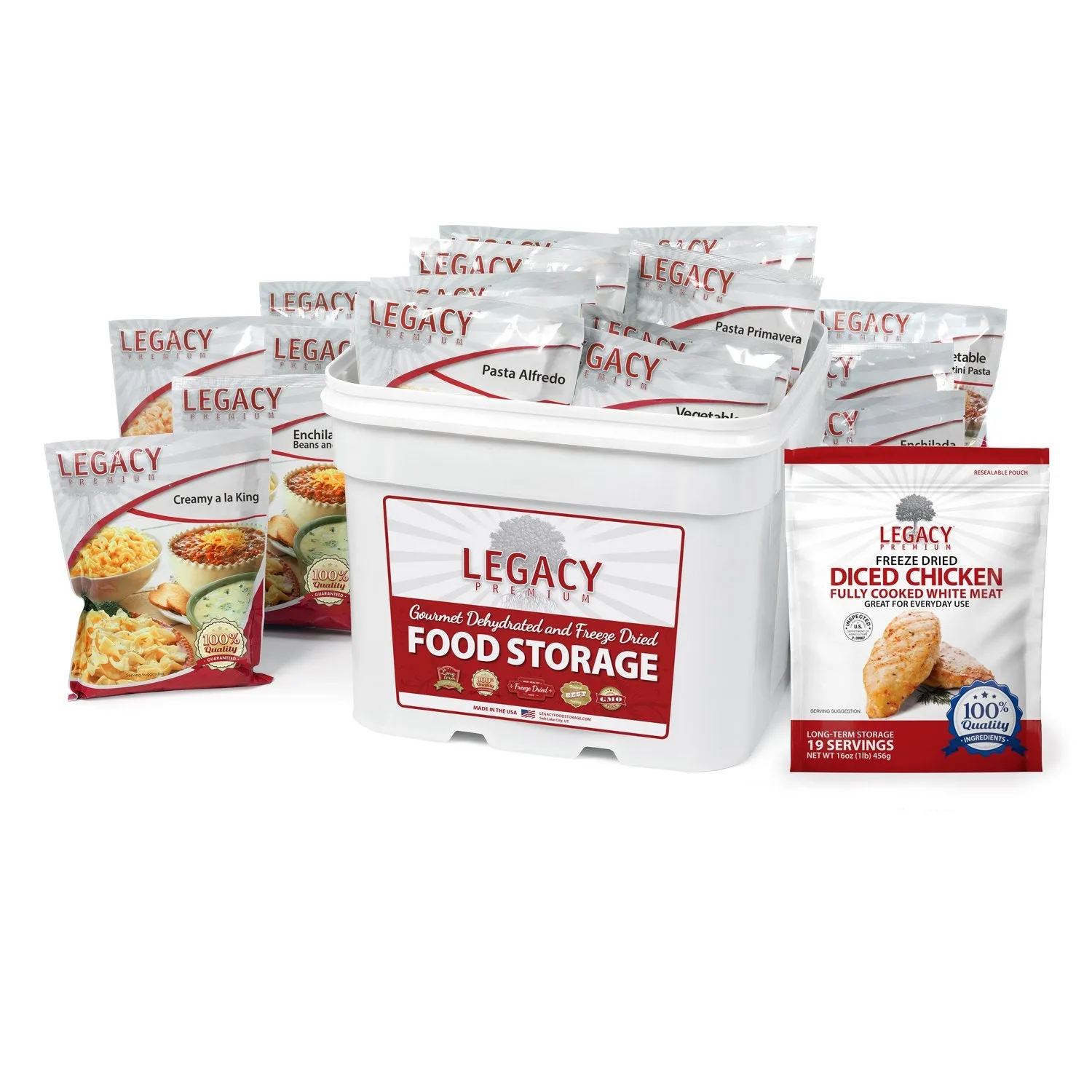 Legacy Freeze Dried Entrée Buckets - Chicken