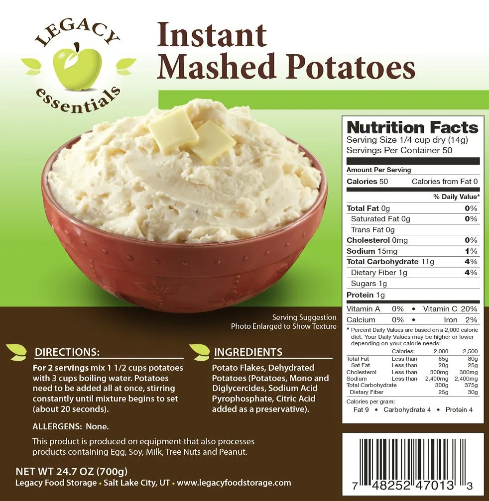 Legacy Side Dishes - Mashed Potatoes