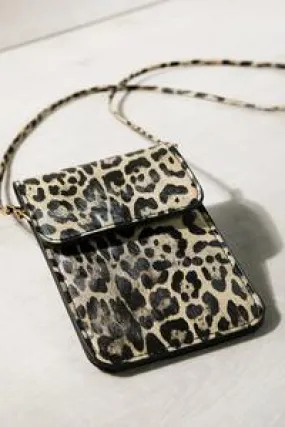 Leopard crossbody cell phone purse