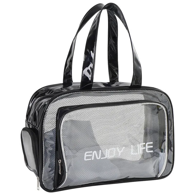 Lightweight pvc transparent swimming storage bag women's sports beach fitness toiletry bag