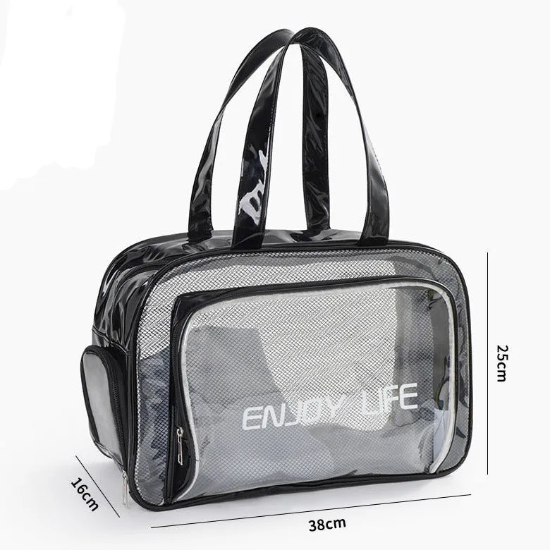 Lightweight pvc transparent swimming storage bag women's sports beach fitness toiletry bag