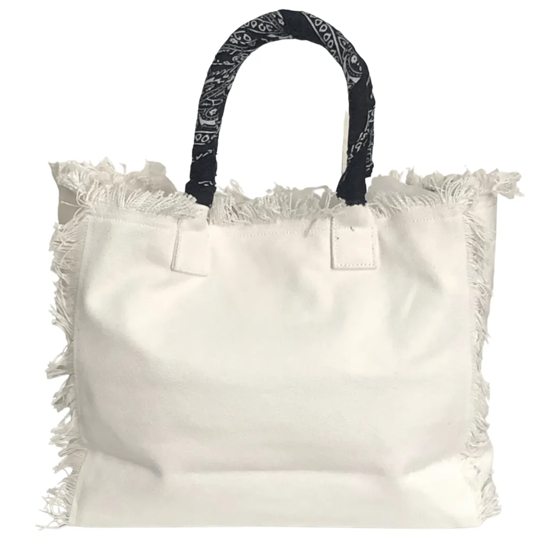 Limits Statement Shoulder Tote - White