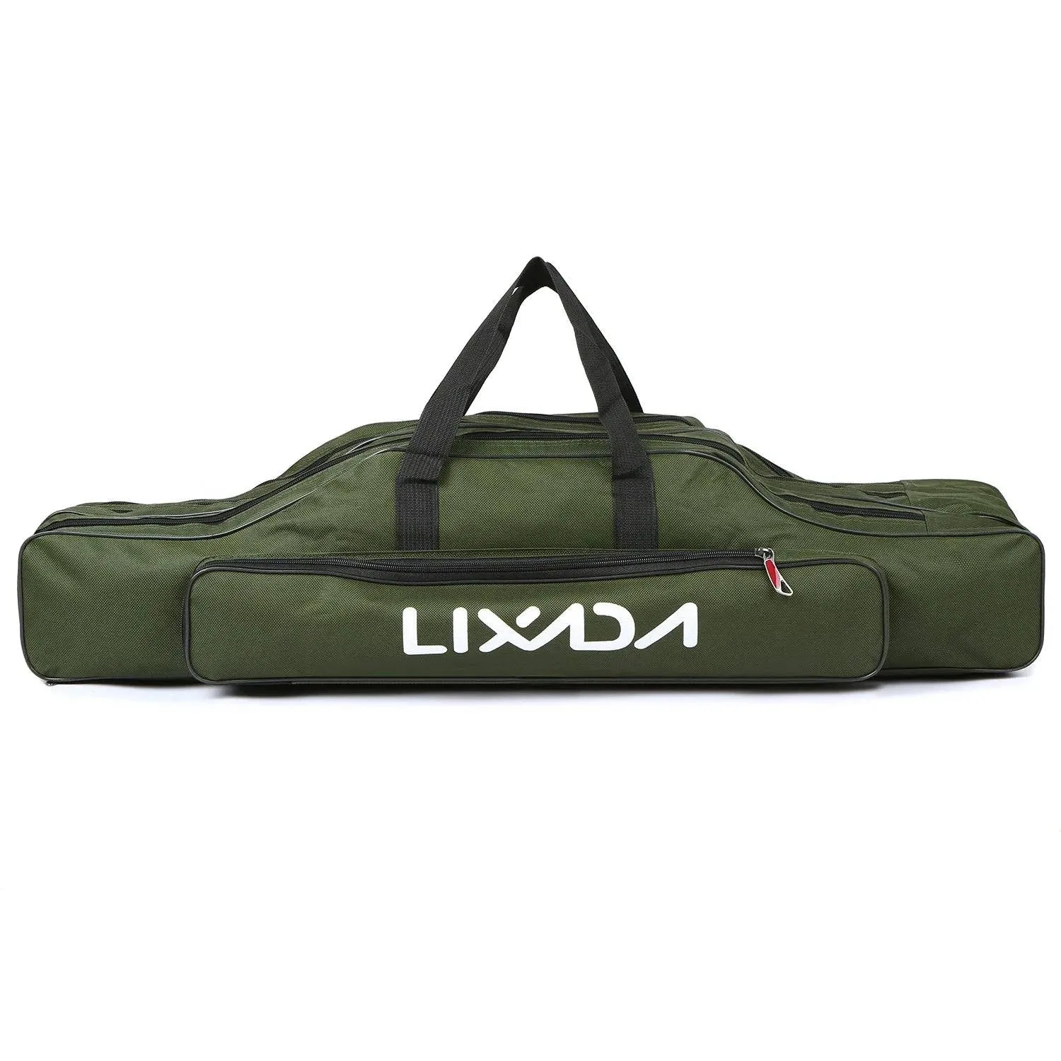 Lixada 3-Layer Portable Folding Fishing Rod Bag 90cm/120cm/150cm Fishing Tackle Case Multifunctional Fishing Rod Bags Case