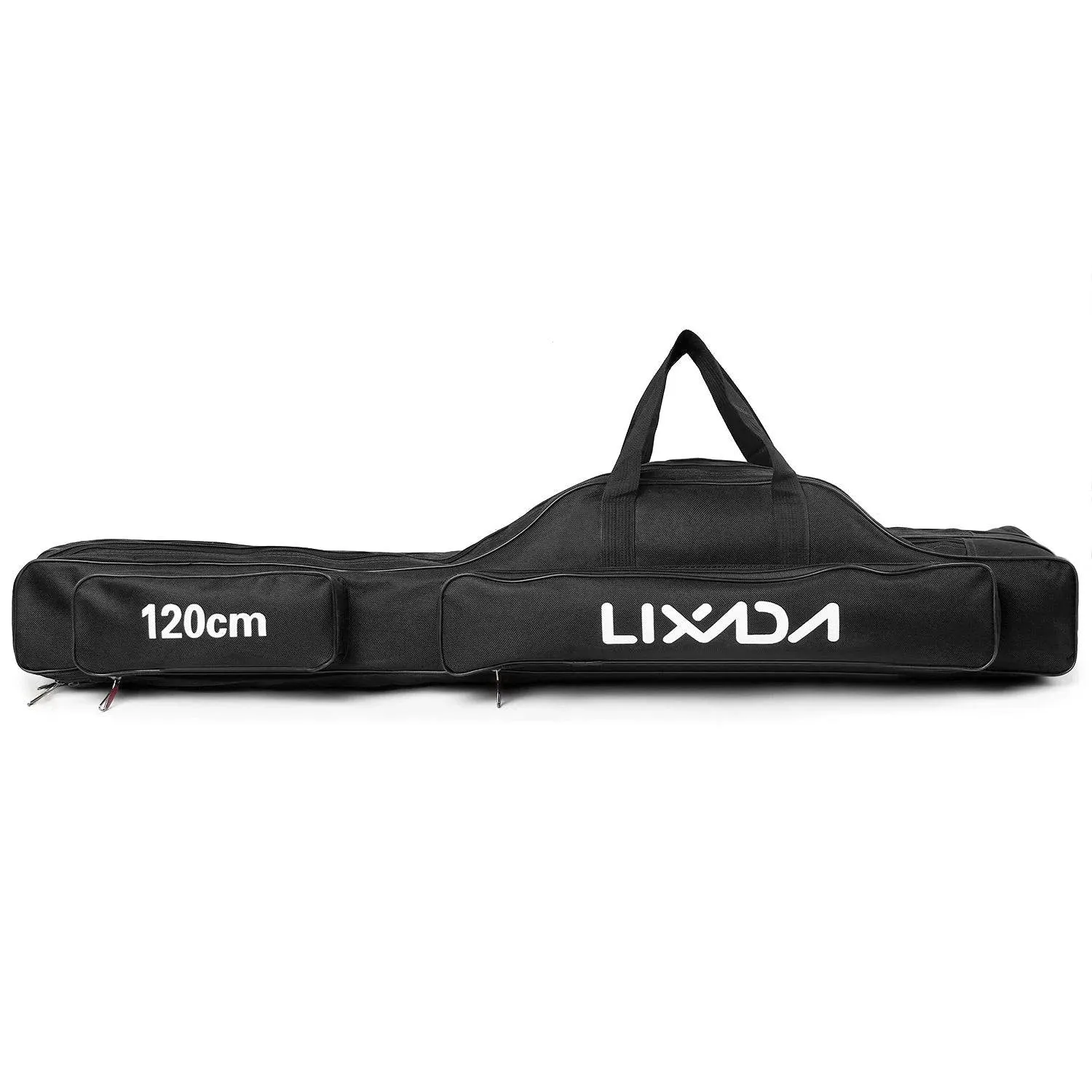 Lixada 3-Layer Portable Folding Fishing Rod Bag 90cm/120cm/150cm Fishing Tackle Case Multifunctional Fishing Rod Bags Case