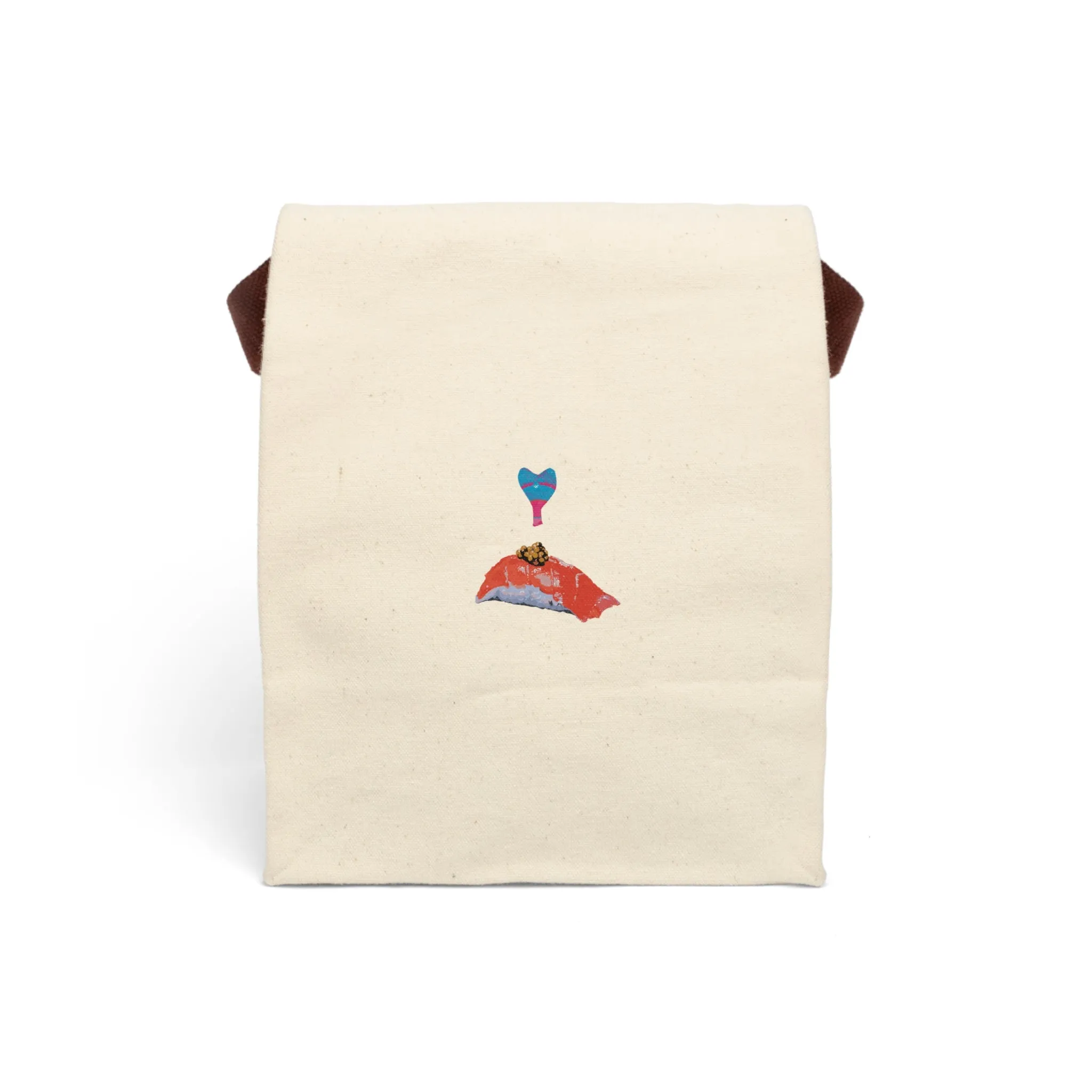 Love Sushi Canvas Lunch Bag With Strap