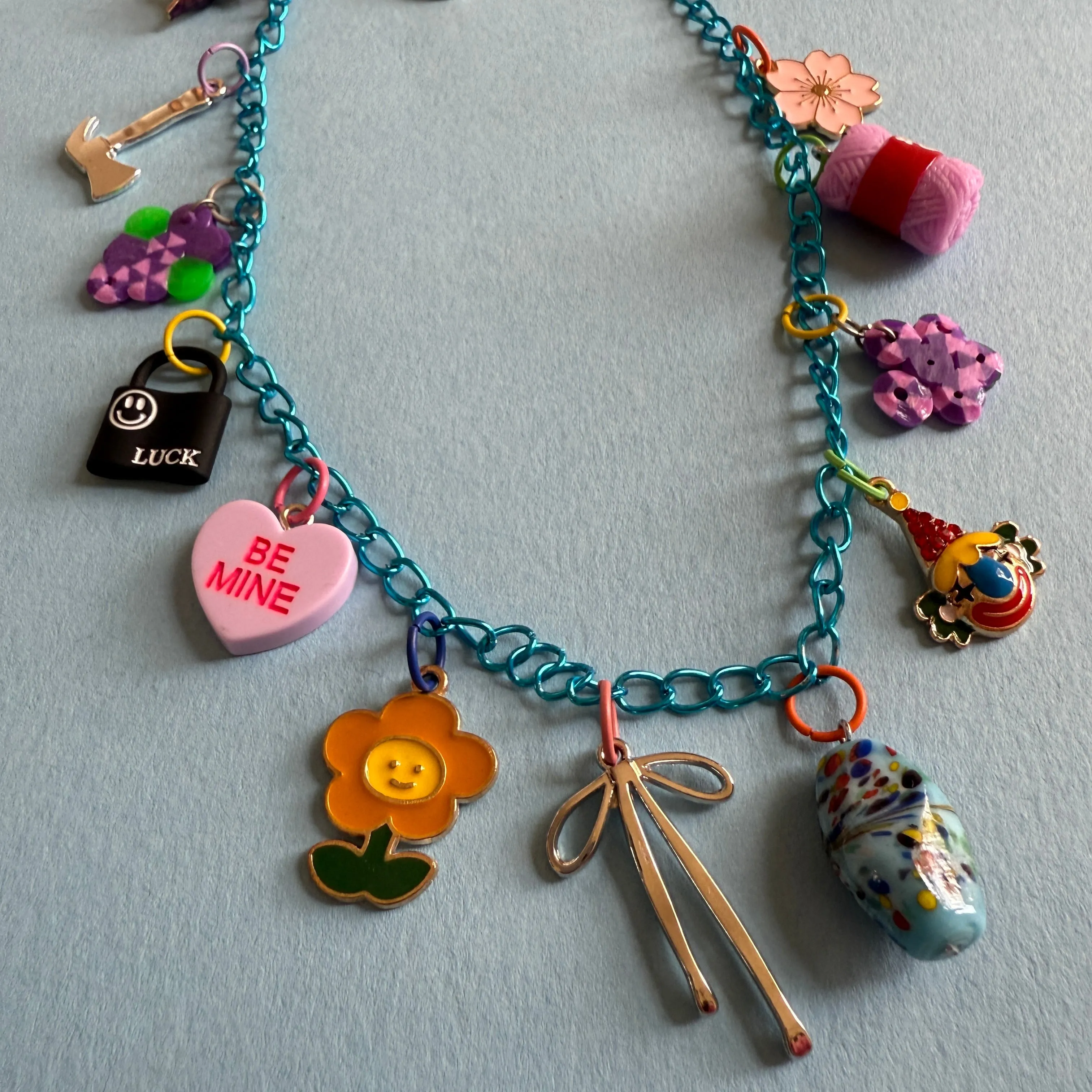 Luck blue charm necklace