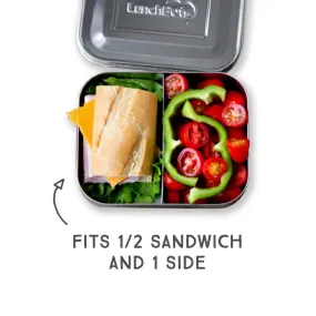 Lunchbots Medium DUO 2 Compartment Stainless Steel Bento Box - Multiple Colours Available