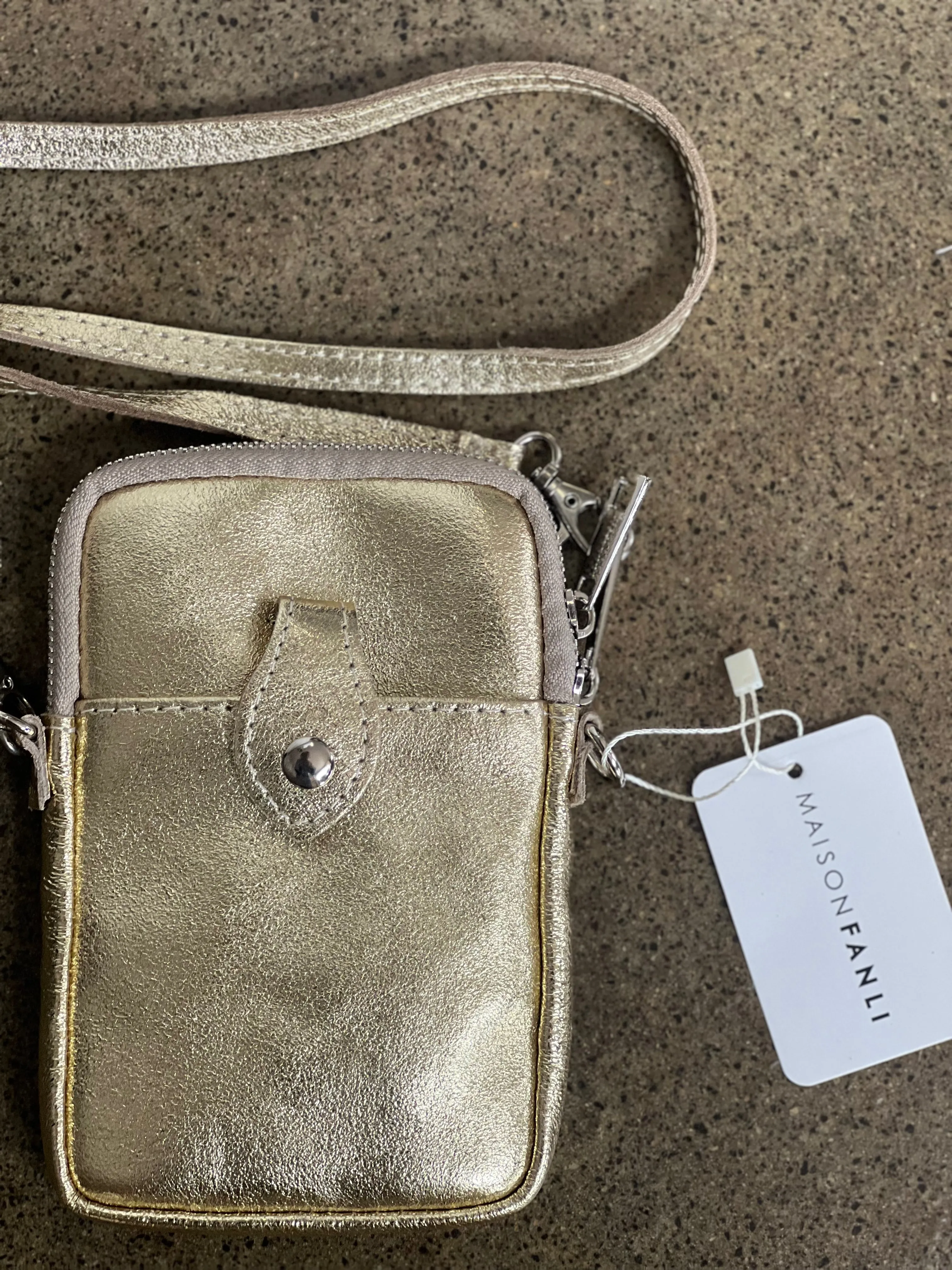 Maison FANLI leather cross body phone pouch travel bag