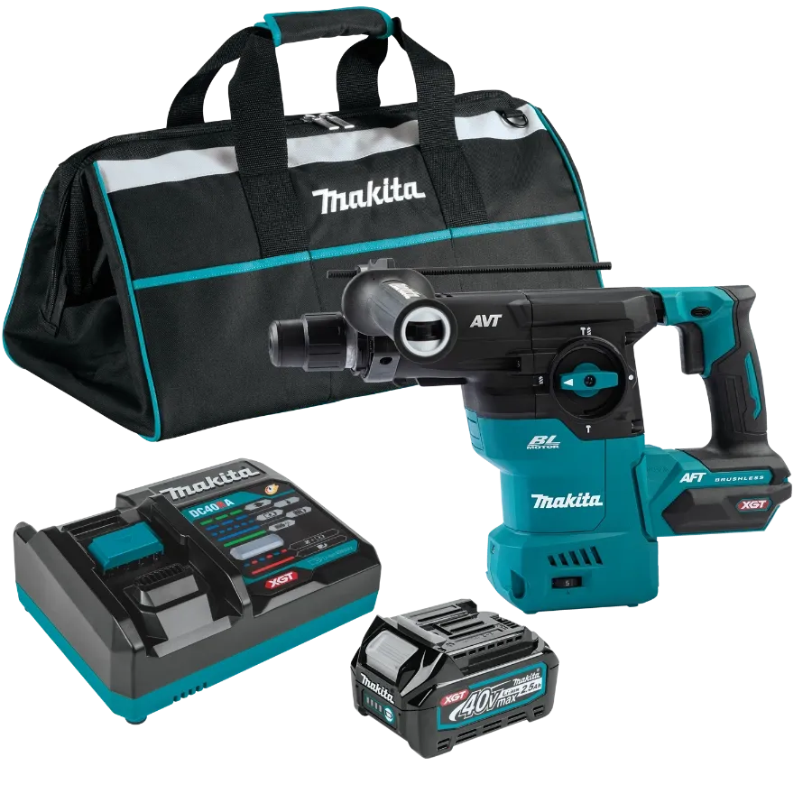 Makita GRH08M1 40V max XGT® Brushless Cordless 1‑3/16" SDS‑PLUS AVT® Rotary Hammer Kit, AFT®, AWS® Capable (4.0Ah)