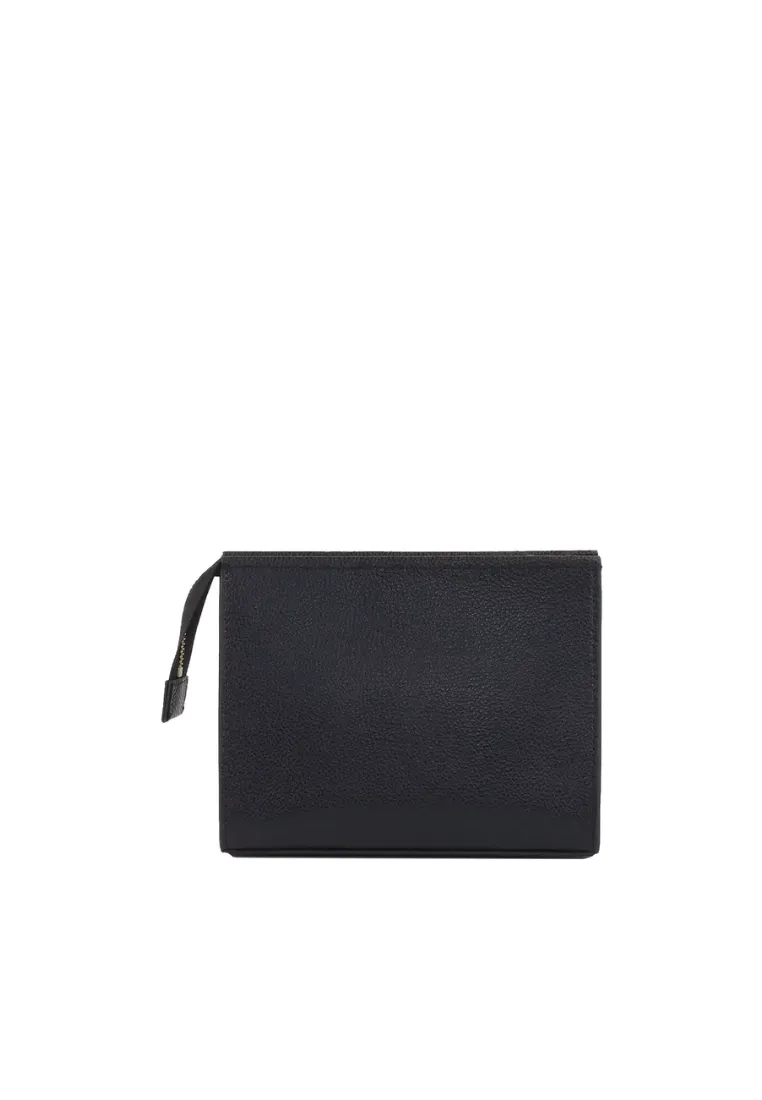 Marc Jacobs The Grind Cosmetic Bag Leather In Black S202L01PF22