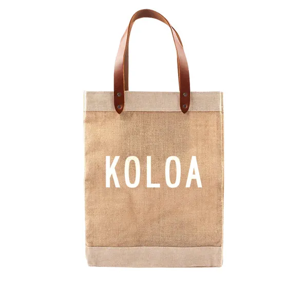 Market Tote Koloa (White Lettering)