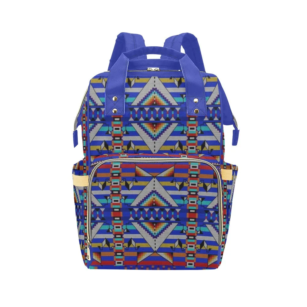 Medicine Blessing Blue Multi-Function Diaper Backpack/Diaper Bag