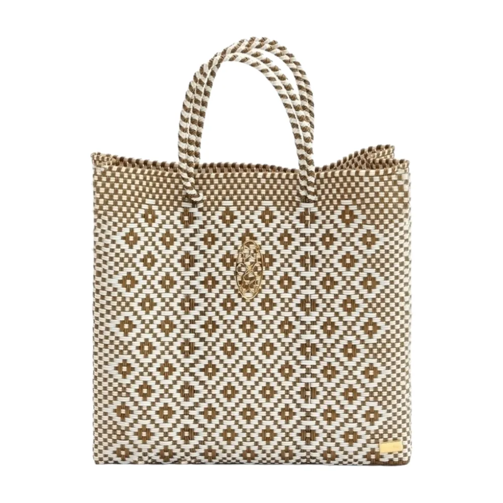 MEDIUM GOLD AZTEC TOTE BAG