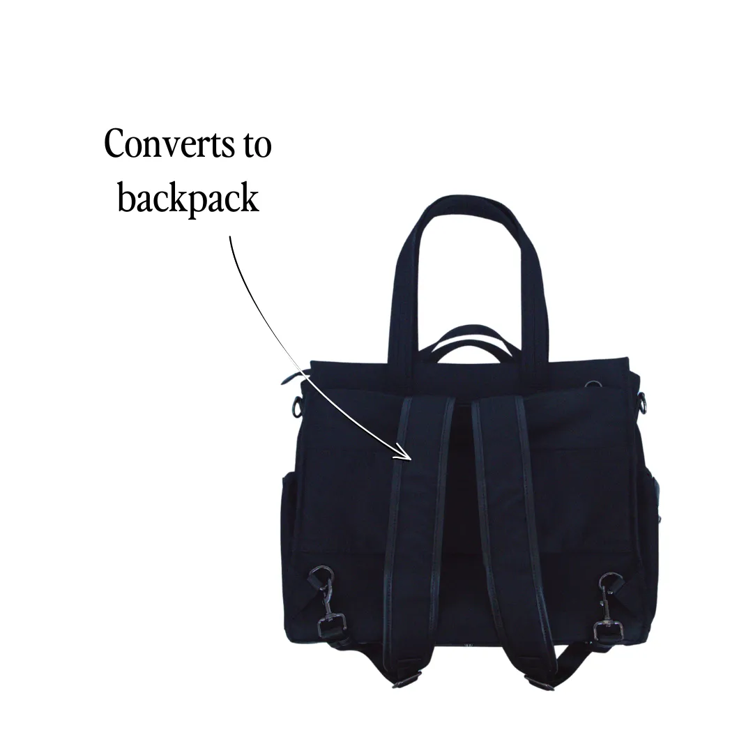 Megan Nylon Tote — Black (Pre-Order: Ships 2/7)