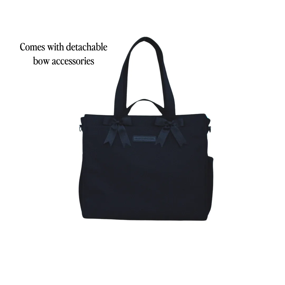 Megan Nylon Tote — Black (Pre-Order: Ships 2/7)