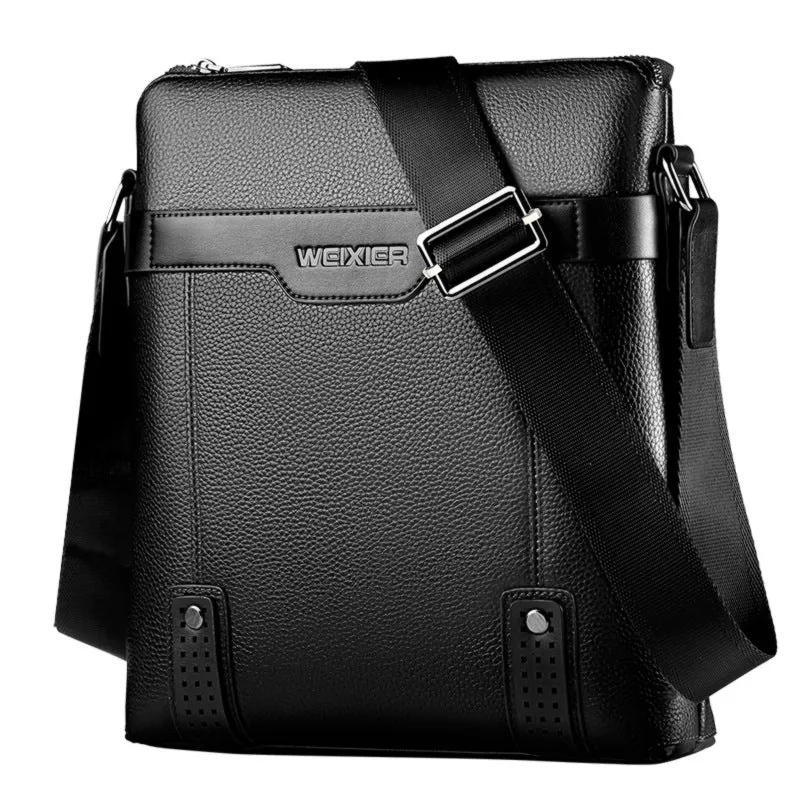 Men's Casual Shoulder Bag PU Leather Black Brown Formal Social