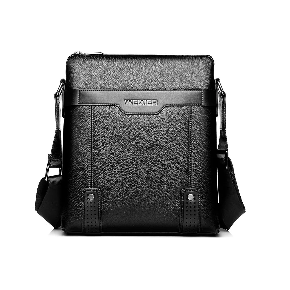 Men's Casual Shoulder Bag PU Leather Black Brown Formal Social